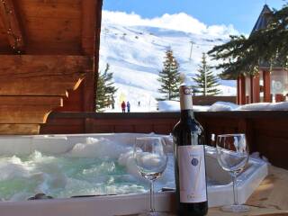 11 Chalet In de Wolken Les Menuires Bubbelbad